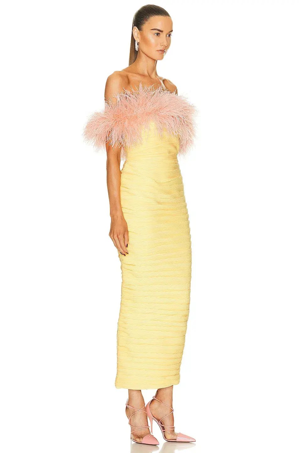 Rachel Gilbert Zion Midi Dress Lemon Size 0 /Au  6 photo 2
