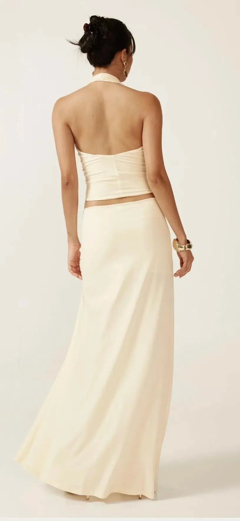 Ance Gria Nellie Set Ivory Maxi Dress Size 8 photo 2
