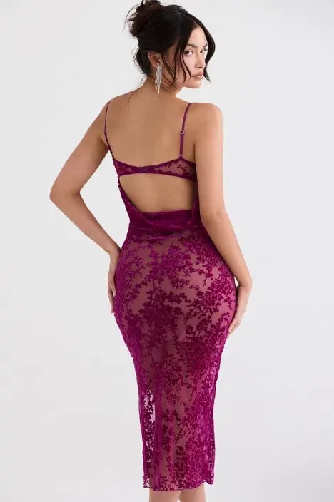 House of CB Ione Dress in Cranberry Size XS/Au 6-8 photo 2