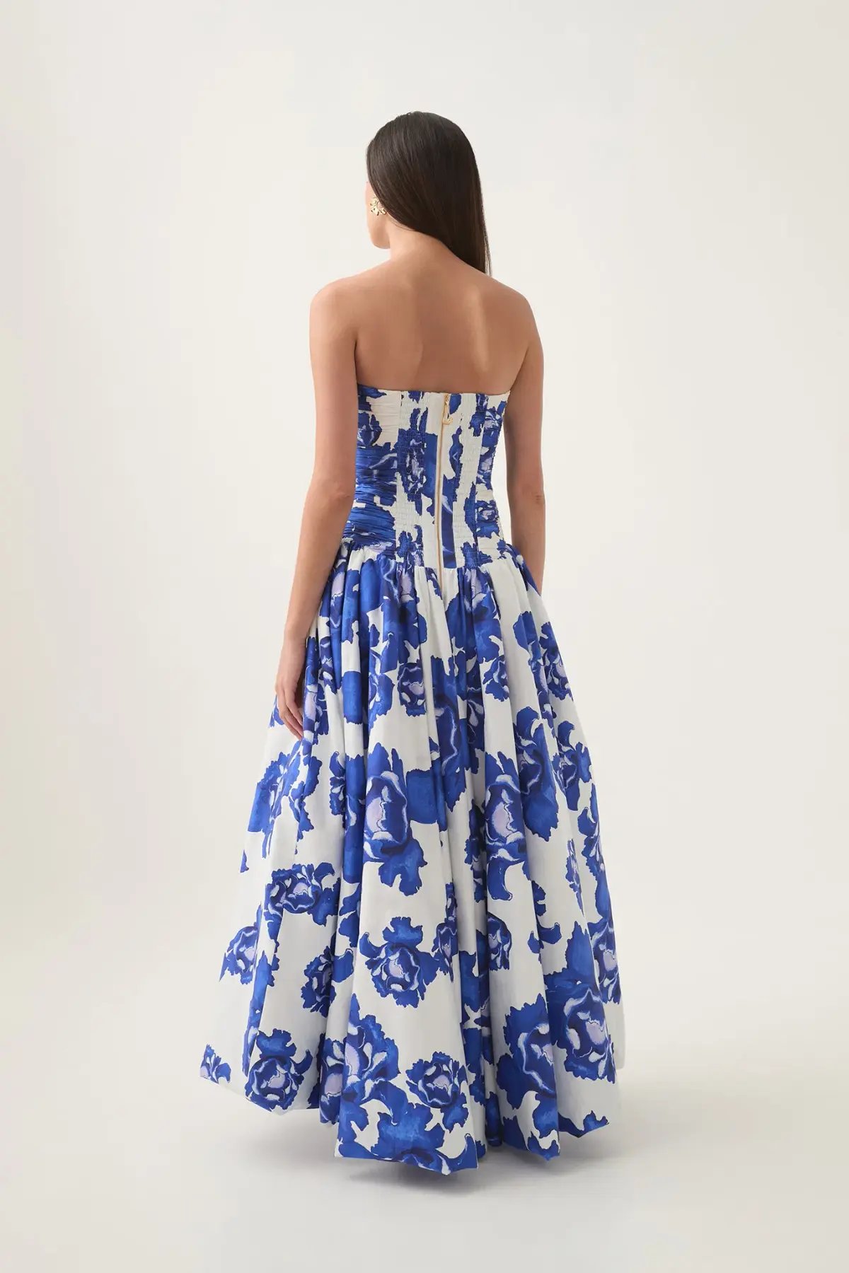 Aje Behold Maxi Dress Floral Boldly Blooming Cobalt Floral Size 10 photo 2