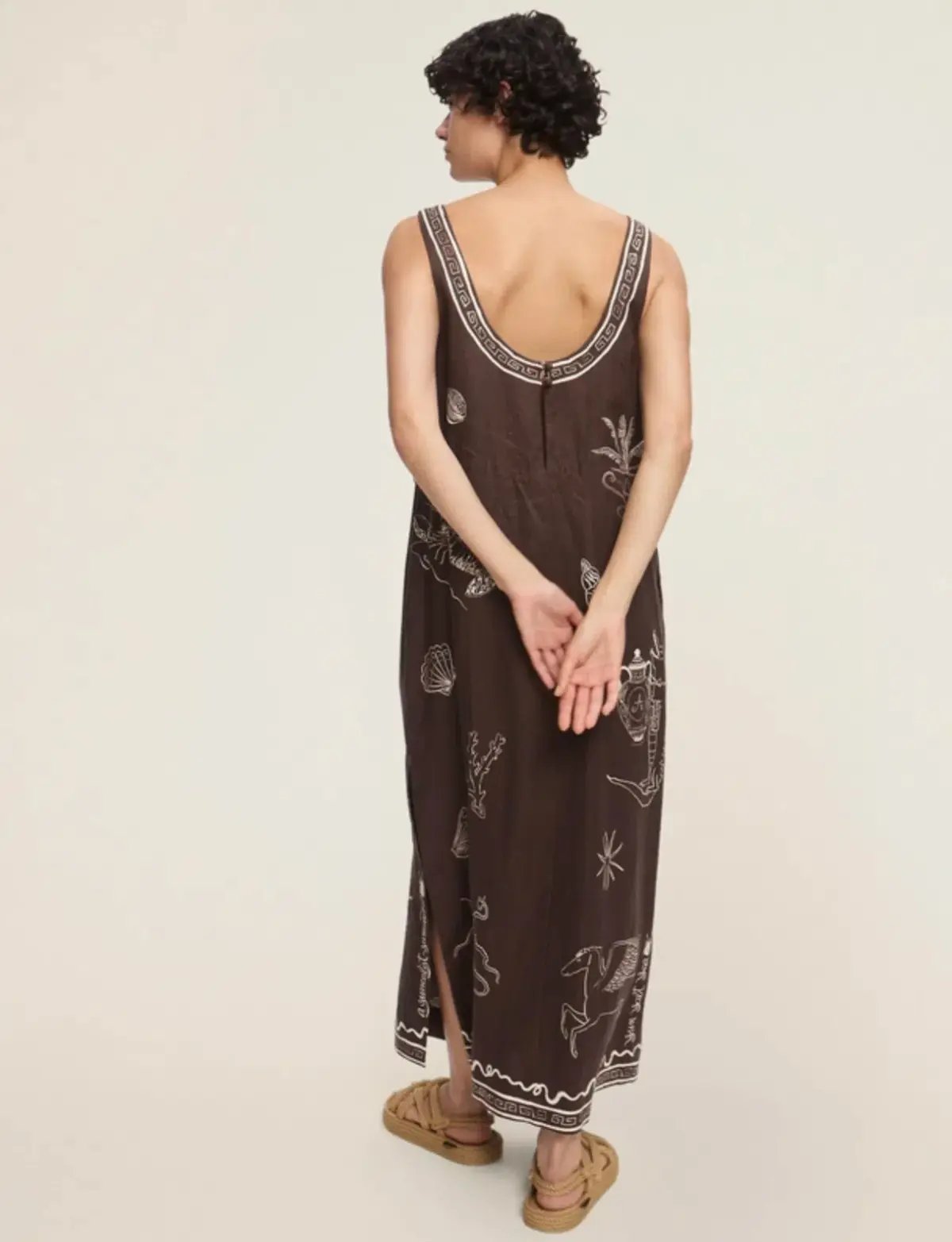 Alemais Sammy Midi Dress Brown Size 14 photo 3