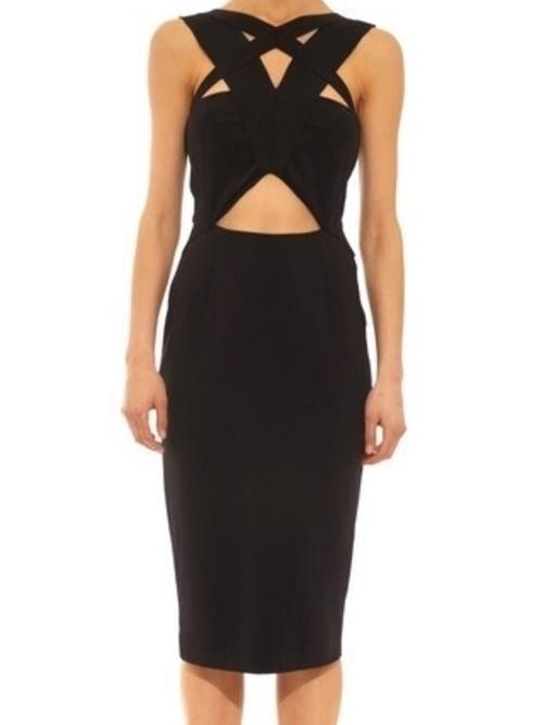 Shakuhachi Strappy Odyssey Dress in Black Size 6 photo 4