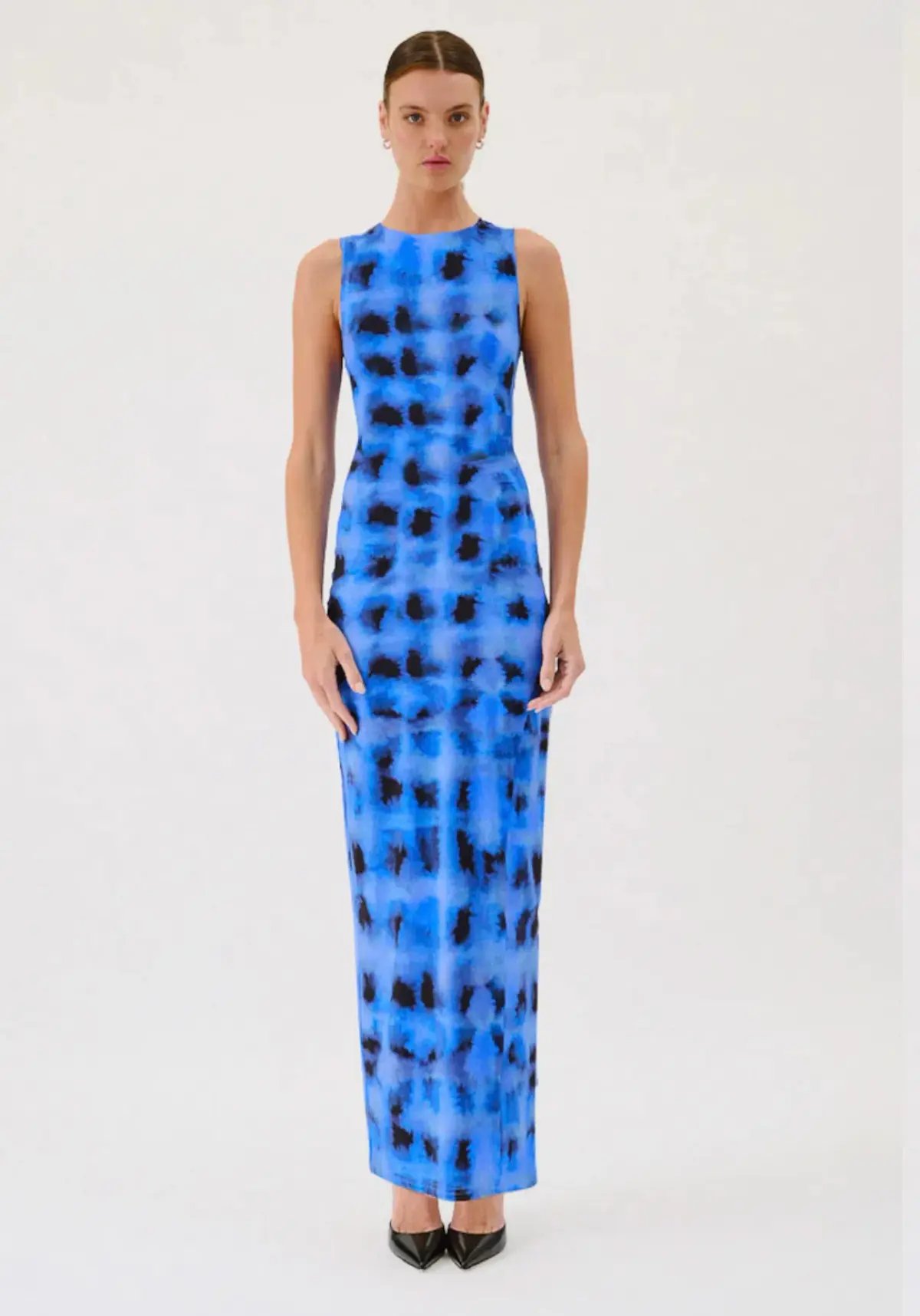 Suboo Sleeveless Reversible Twist Front Maxi Dress Blue Size 8 photo 2