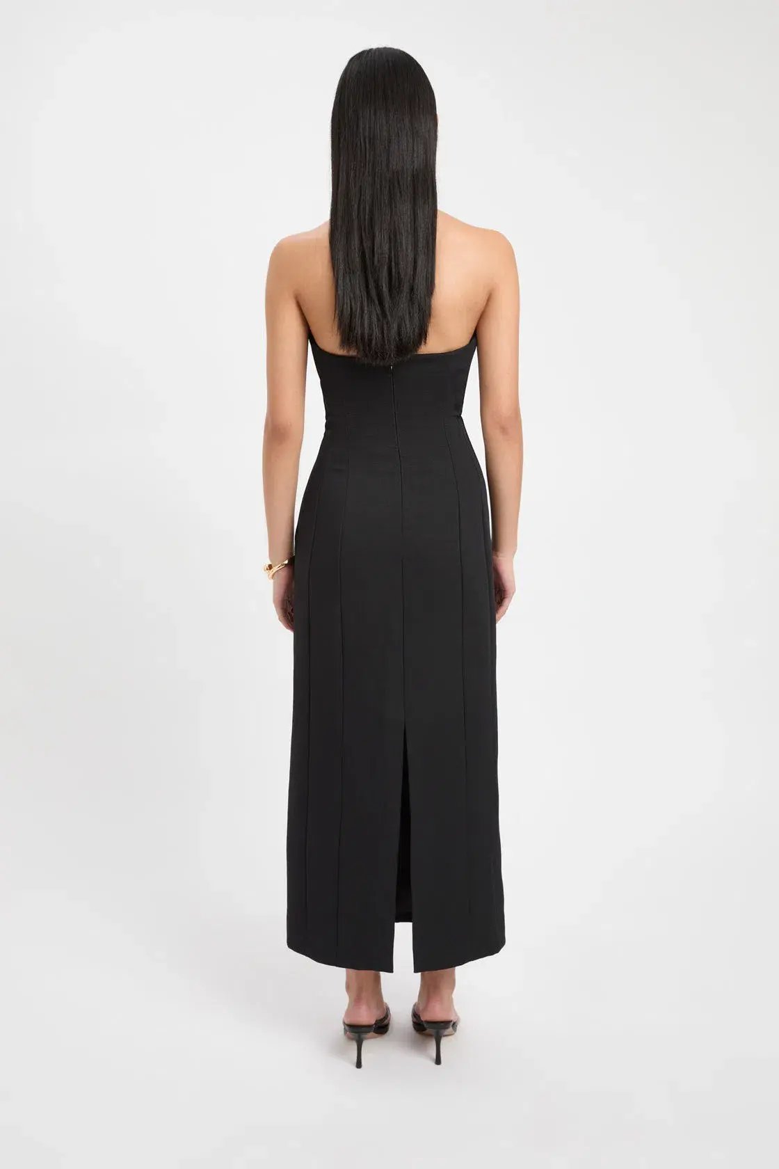 Kookai Oyster Strapless Midi Dress Black Size 34 / AU 6 photo 3
