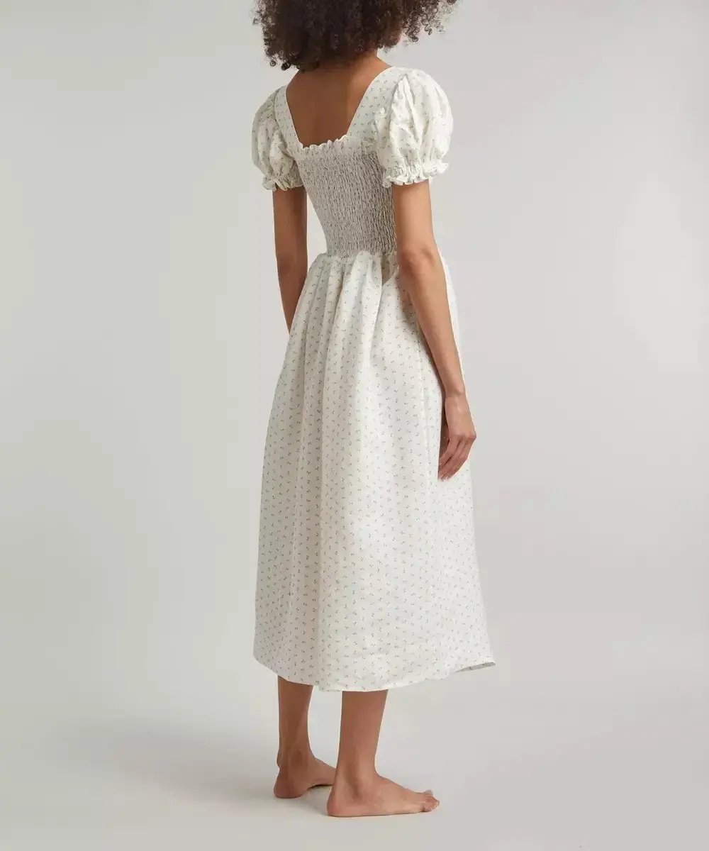 Sleeper Belle Linen Midi Dress Floral Size M/Au 10 photo 2
