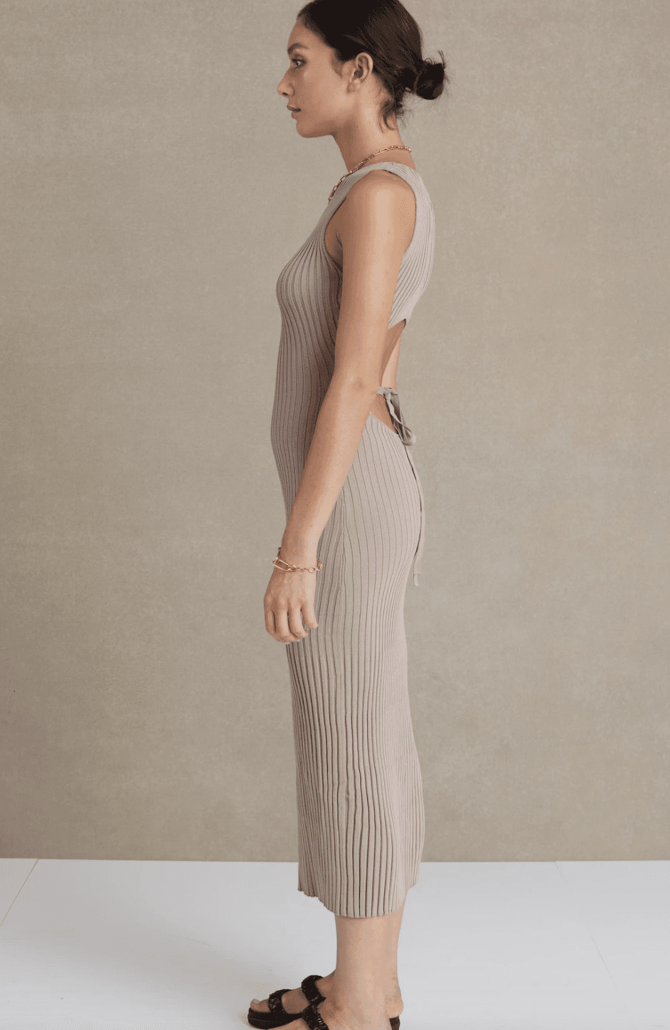 Bec & Bridge Lyla Midi Dress Grey Size 8 photo 3