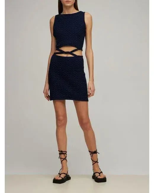 Bec & Bridge Effie Knit Mini Dress Navy Size 12 / L photo 4