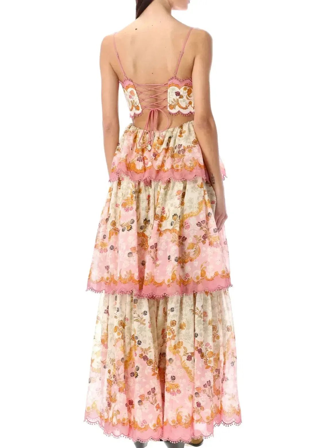 Zimmermann Laurel Frill Midi Dress Floral Size 1 / Au 10 photo 4