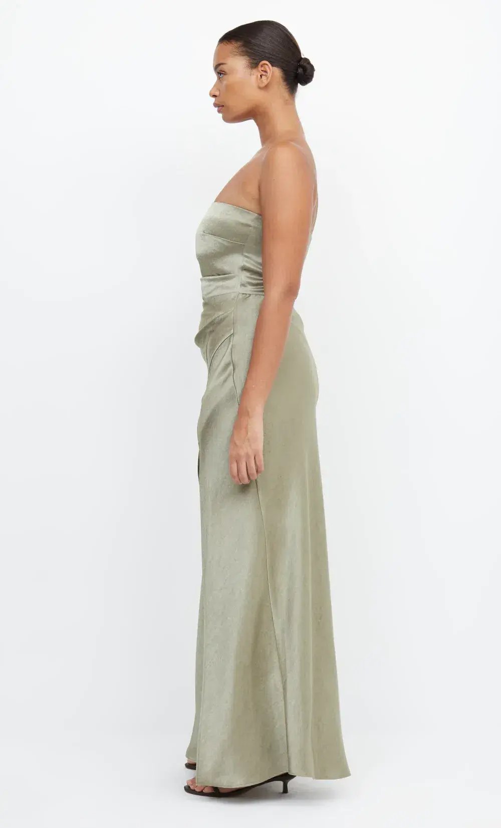Bec & Bridge The Dreamer Strapless Maxi Dress Sage Green Size 12 / L photo 3