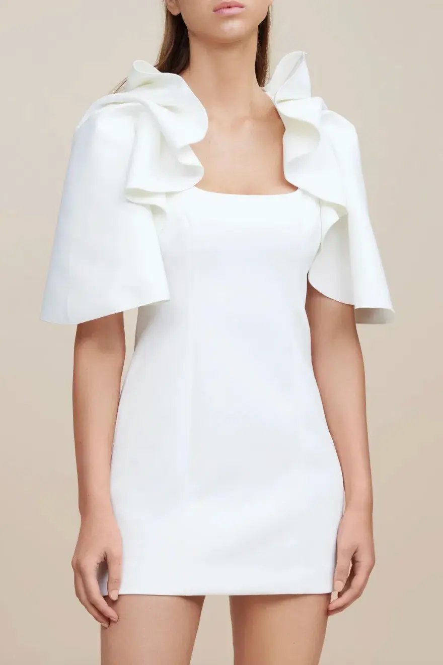 Acler Gwynne Dress in Cream Size AU 8 photo 2