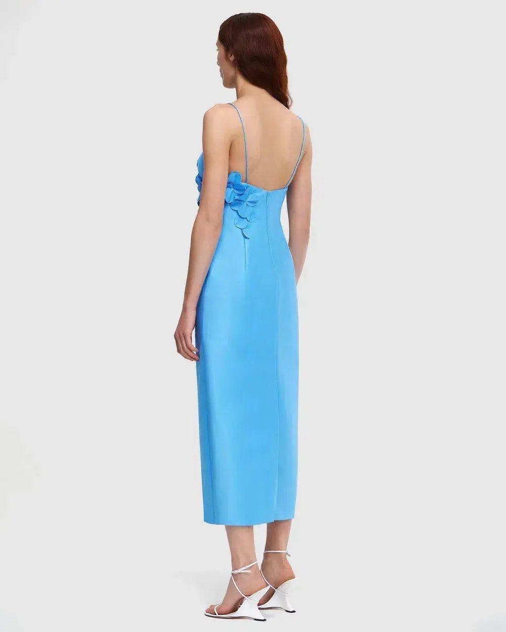 Acler Isla Column Midi Dress Blue Size 12 photo 3