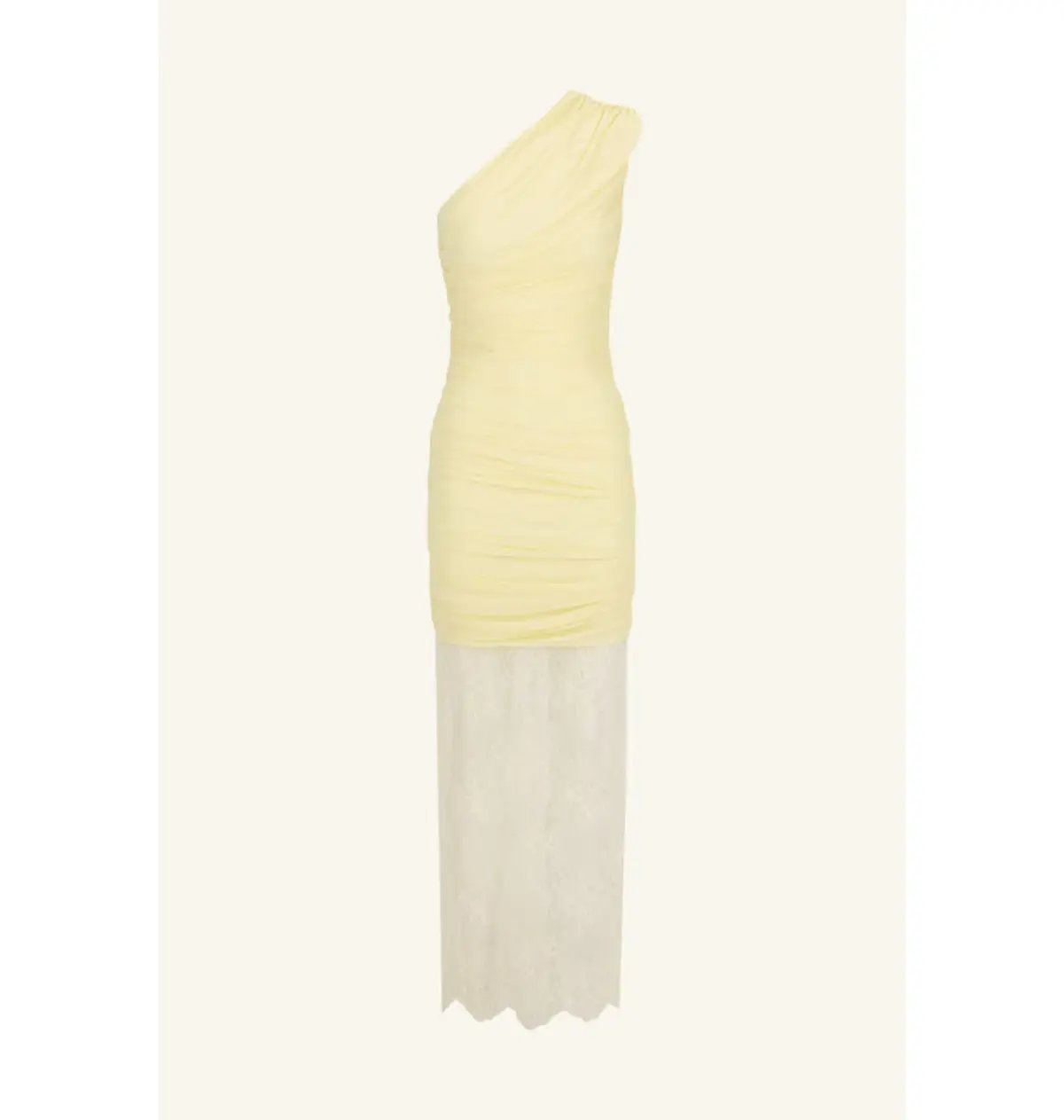 Shona Joy Martine Lace Gathered Dress Sherbet Yellow Size AU 8 photo 4