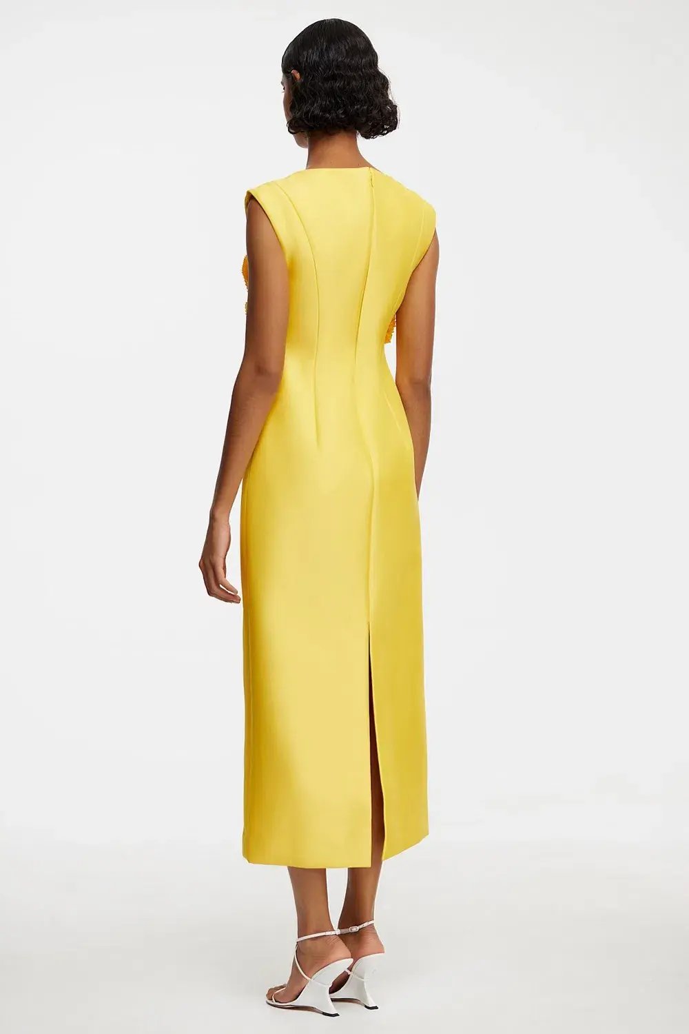Acler Glynde Midi Dress Yellow Size AU 10 photo 2