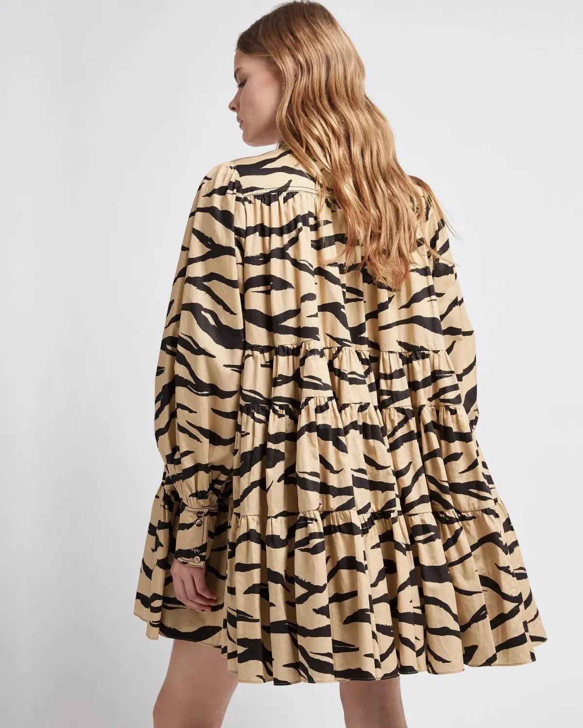 Aje Nouveau Smock Dress Print Size 8 photo 2
