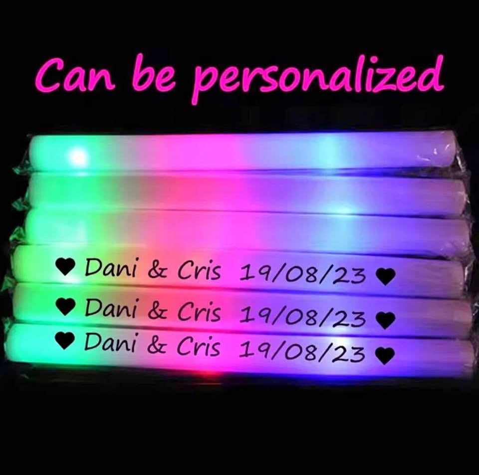 colourful RGB LED glow cheer tube foam sticks dark light for Christmas, birthday, wedding party ❤ photo 7