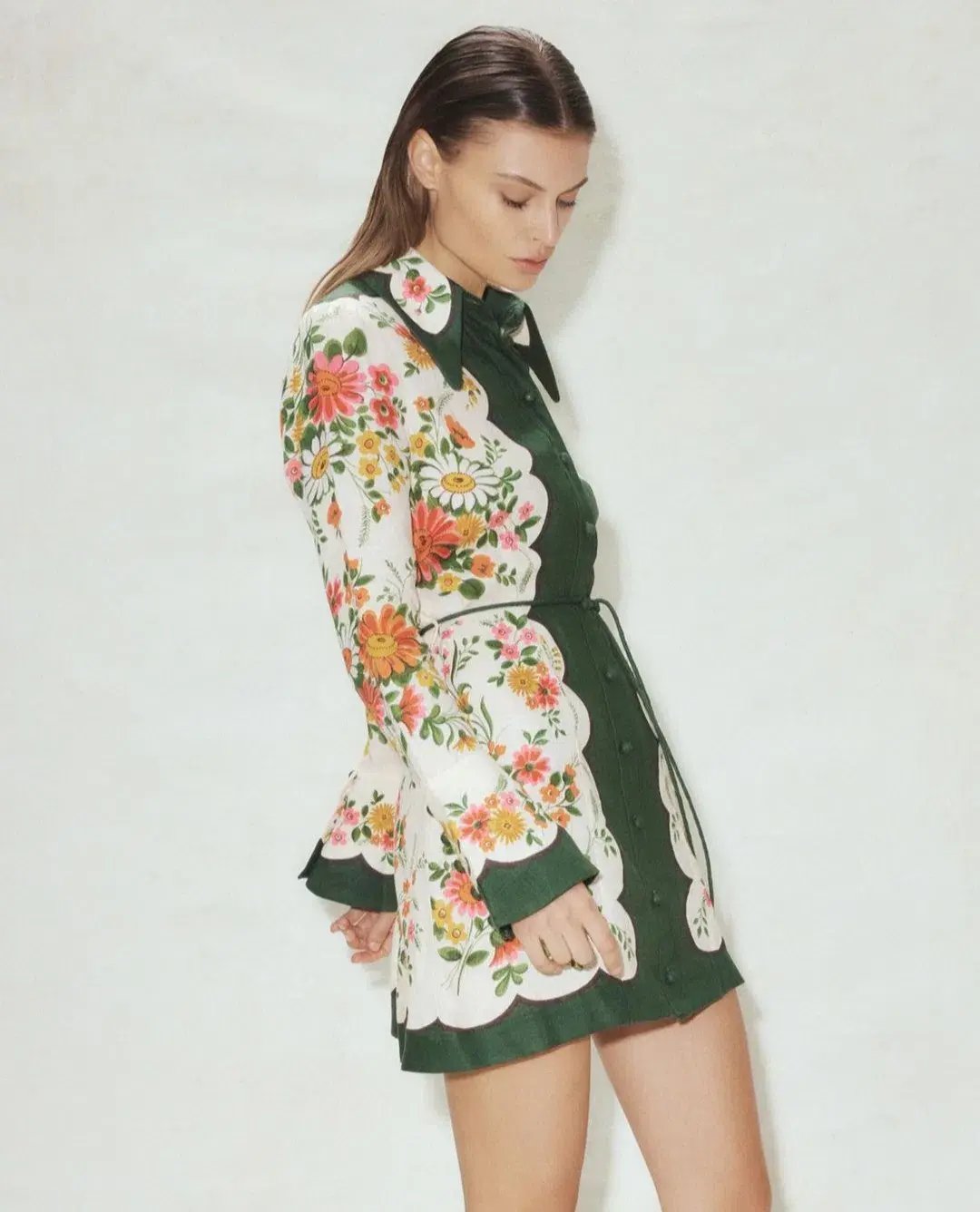 Alemais Elisabetta Mini Dress Floral Size 14 photo 2