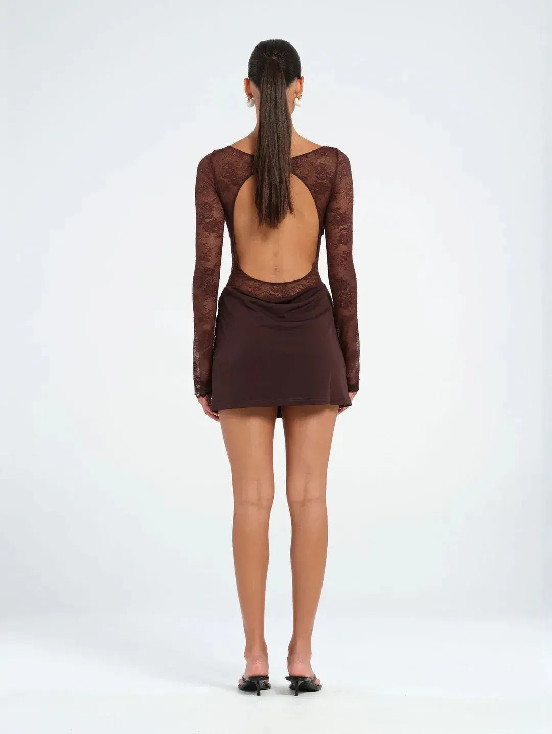 BENNI Oskar Mini Dress in Chocolate Size AU8 photo 3