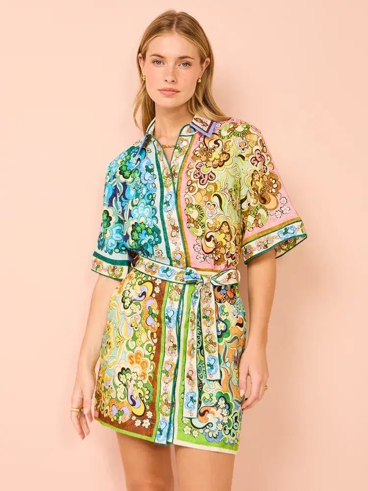 Alemais Dreamer Mini Dress Multi Floral Size 12 photo 3