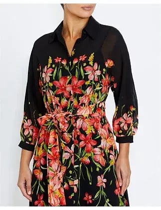Anthea Crawford Laina Autumn Chiffon Gown Multi   Size 14 photo 4