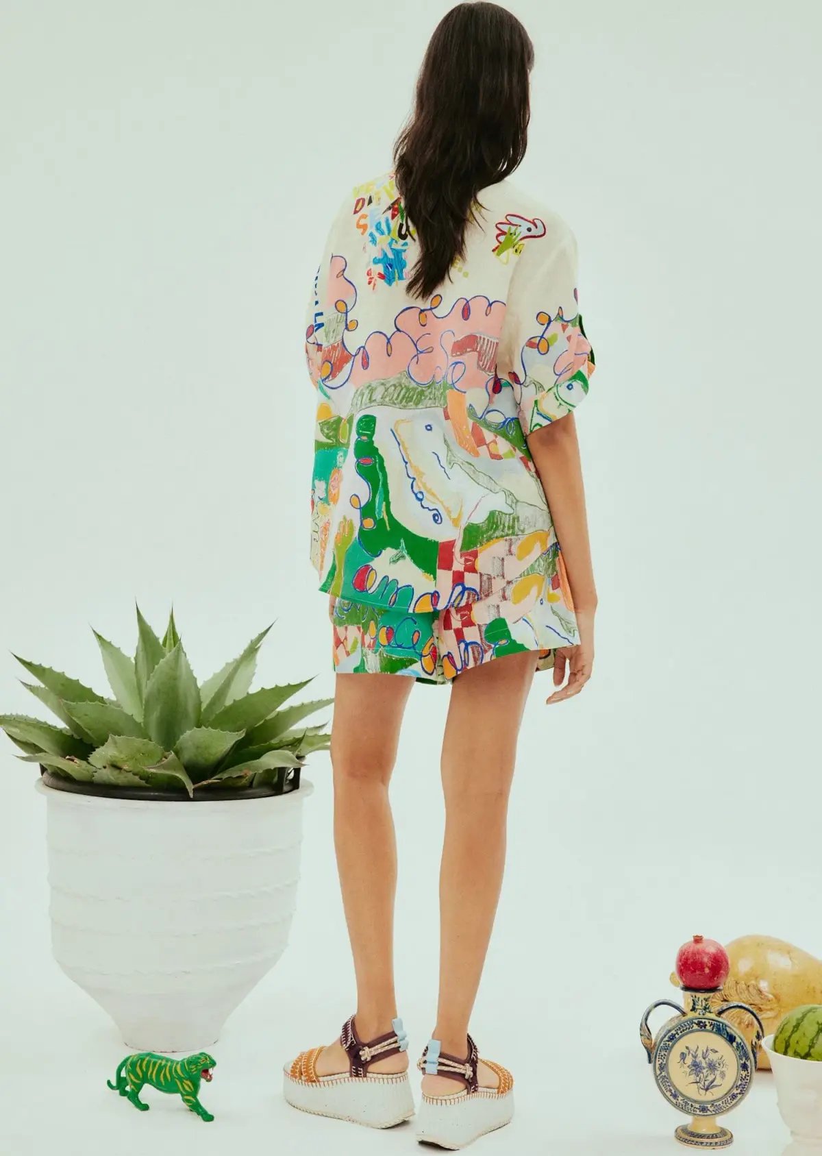 Alemais Nadia Shirt and Short Set Print Size 8 photo 3