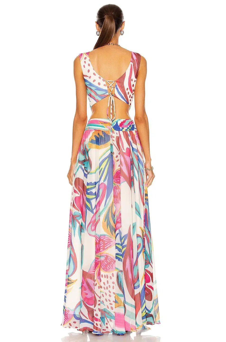 Patbo Flora Maxi Cutout Dress Floral Size 8 photo 4
