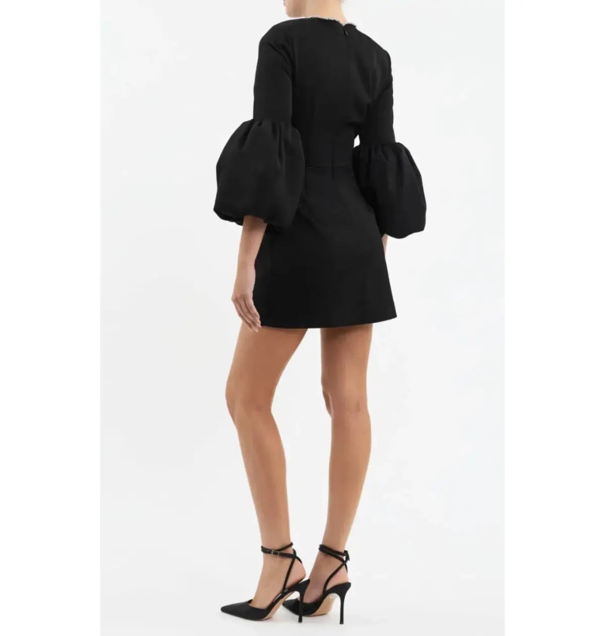 Rebecca Vallance Augustine Bow Mini Dress Black Size AU 12 photo 5