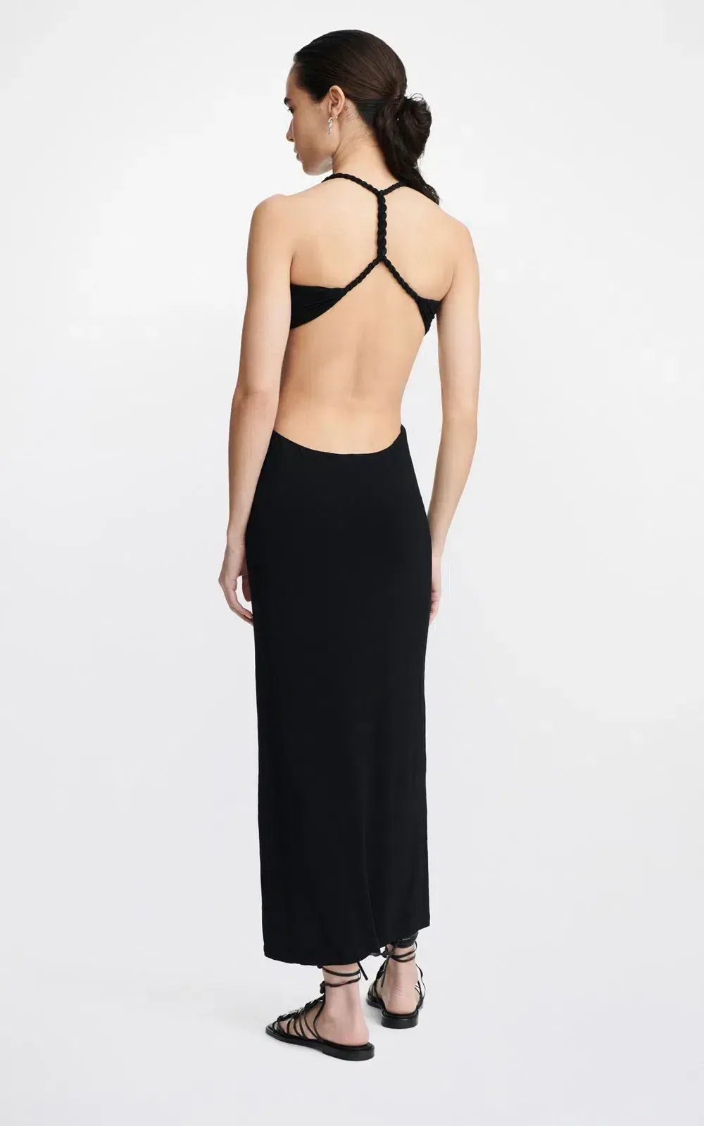 Dion Lee V Neck Rope Dress Black Size 10 photo 3