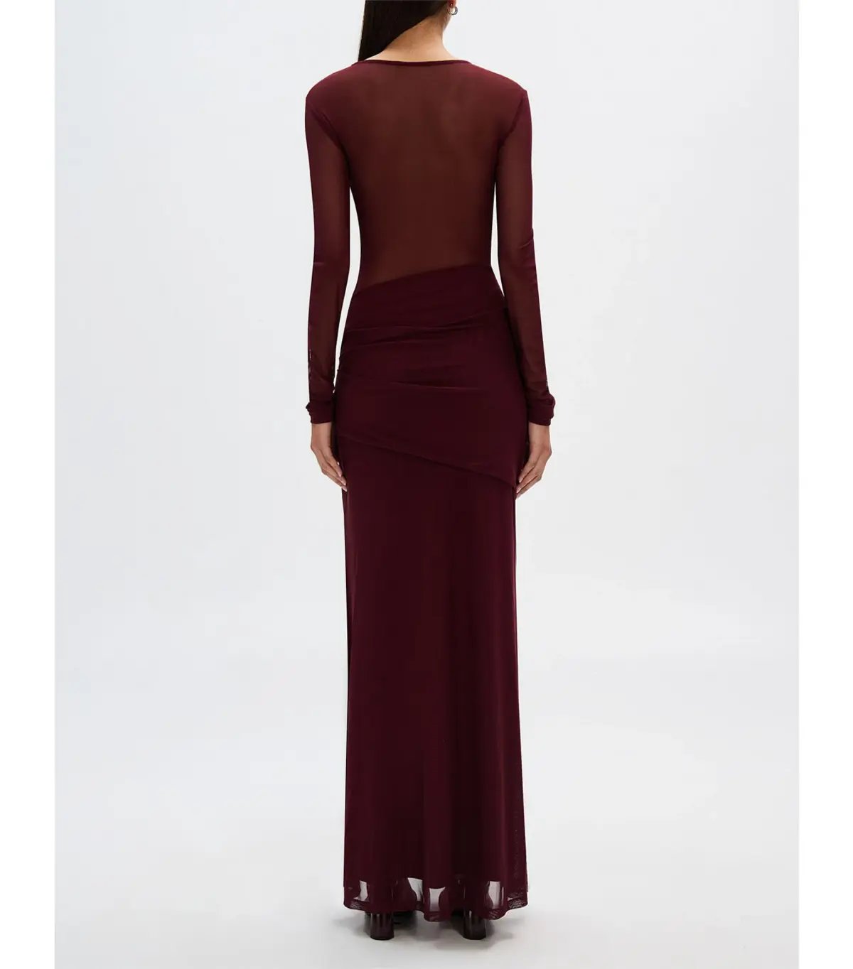 Misha The Abelia Mesh Maxi Dress in Berry Size 10 photo 4
