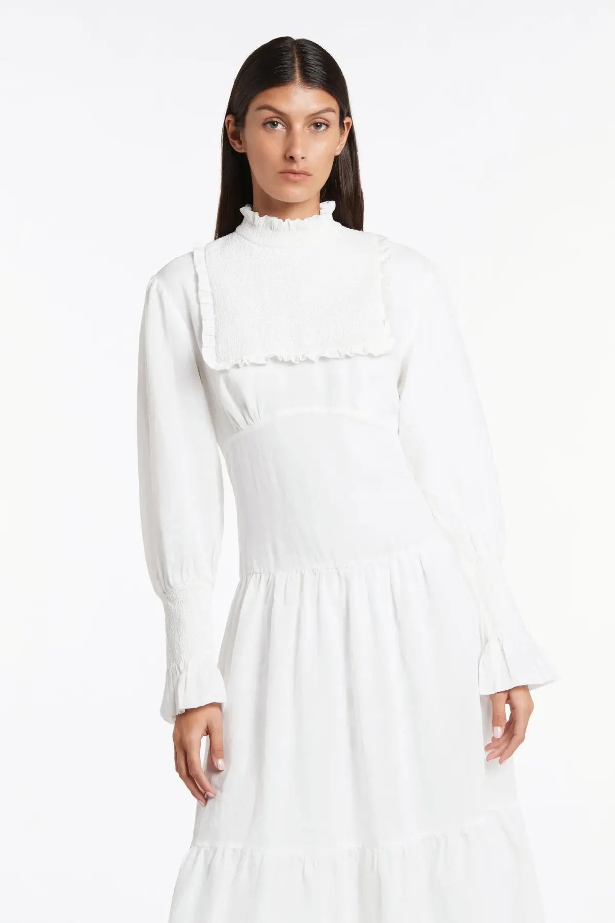 Sir The Label Diana Smocked Gown Ivory Size 1/AU 8 photo 3
