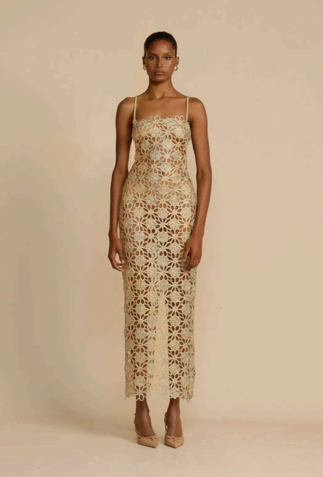 Arcina Ori Kendra Dress Gold Size 10 photo 2