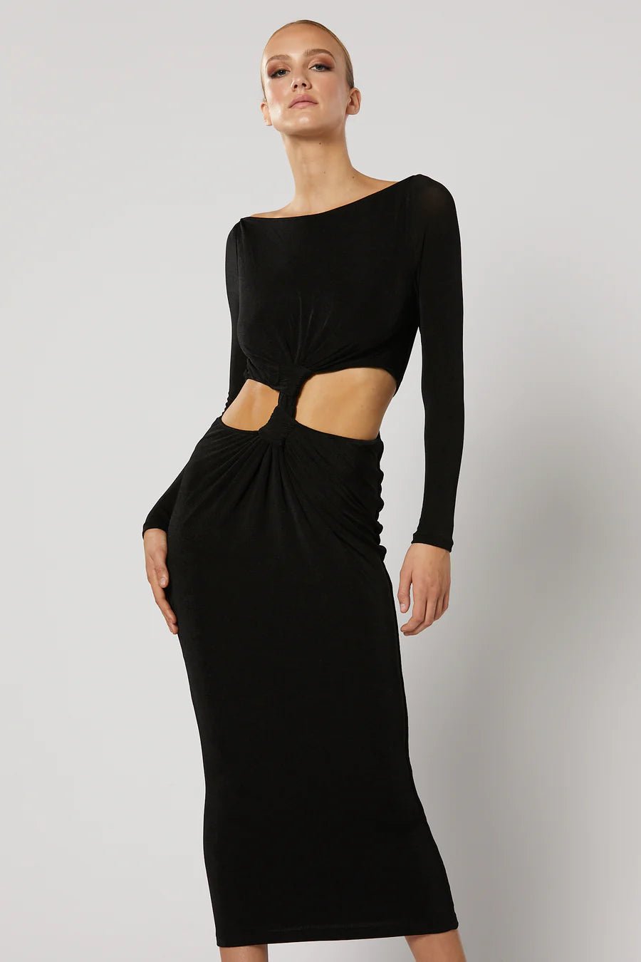 WINONA ITHACA KNOT DRESS - BLACK photo 5