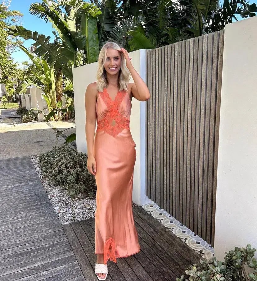 Sir the Label Aries Cut Out Gown Peach Size 0 / AU 6 photo 4