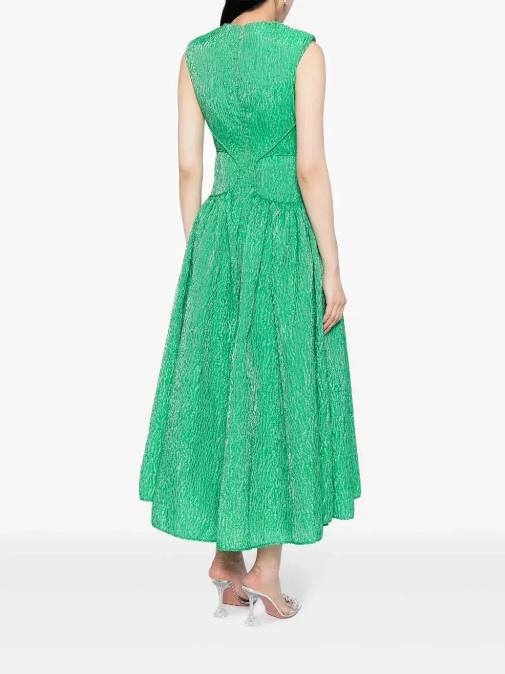 Rachel Gilbert Celia Midi Dress in Apple Green Size 2 / AU 10 photo 3