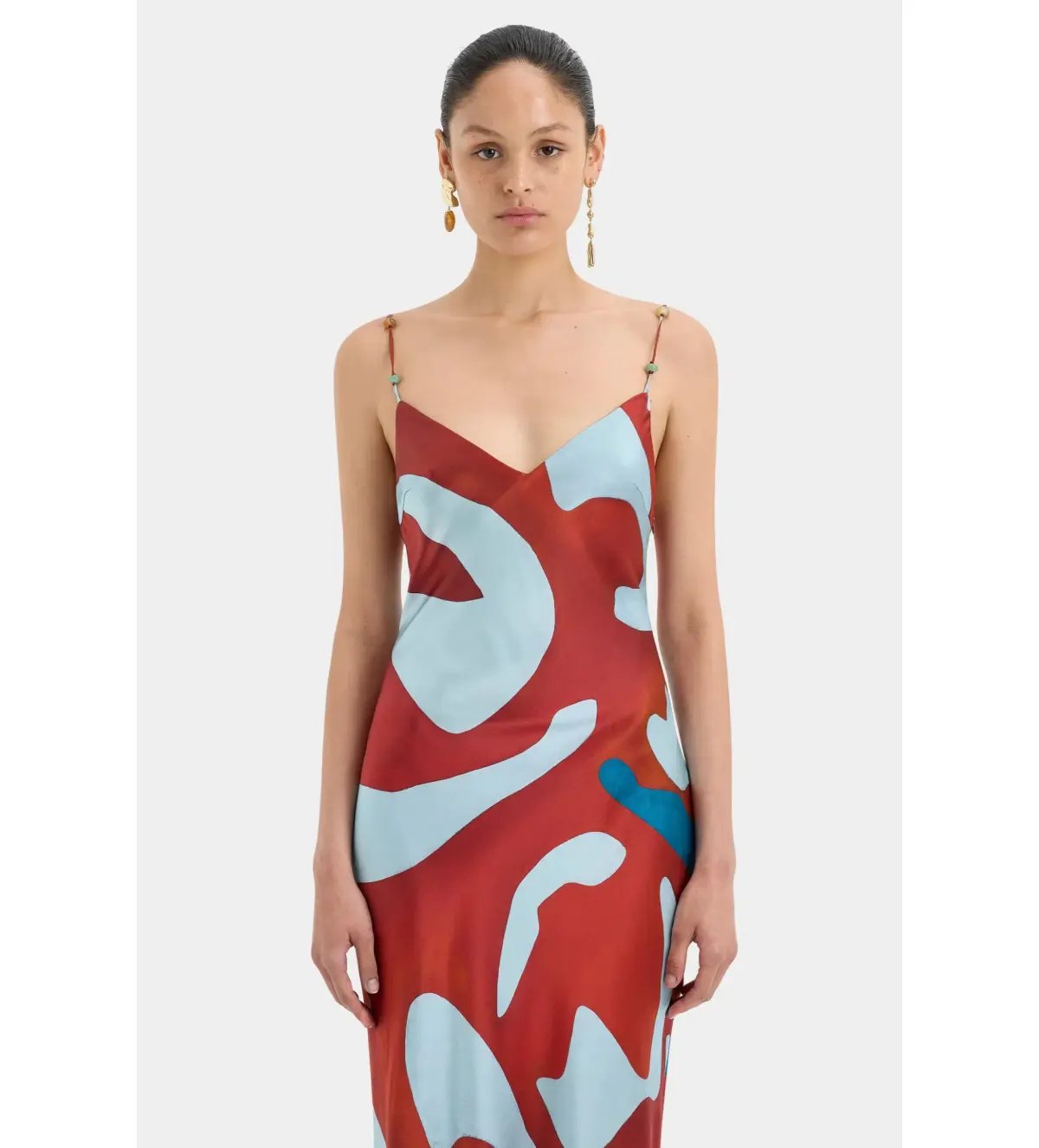 Sir The Label Frankie Slip Maxi Dress in Ruby Reflection Size AU 6 photo 2