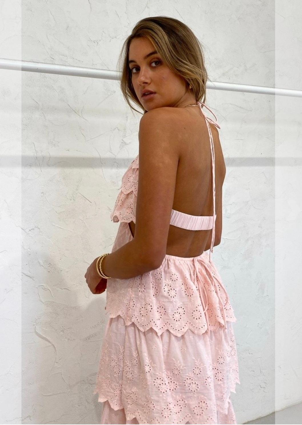 Coco and Lola Issy summer chant dress in blush photo 2