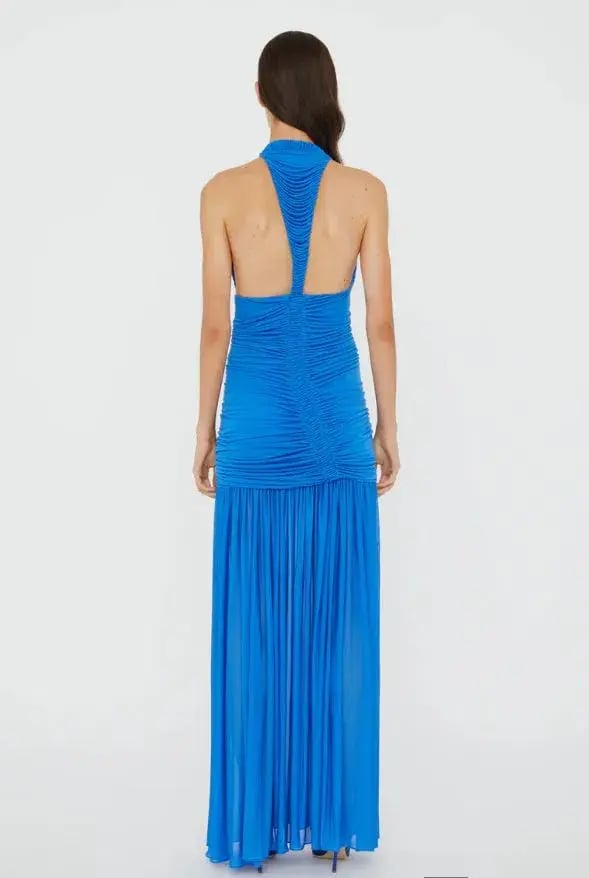 Christopher Esber Orion Gown in Lapis Size 8 photo 2