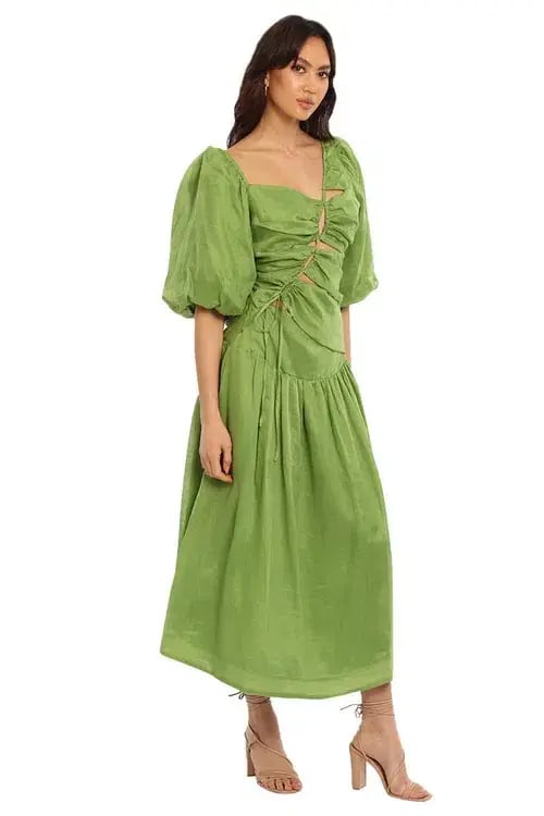 Nicholas Wren Dress Stem Green Size 10 photo 2