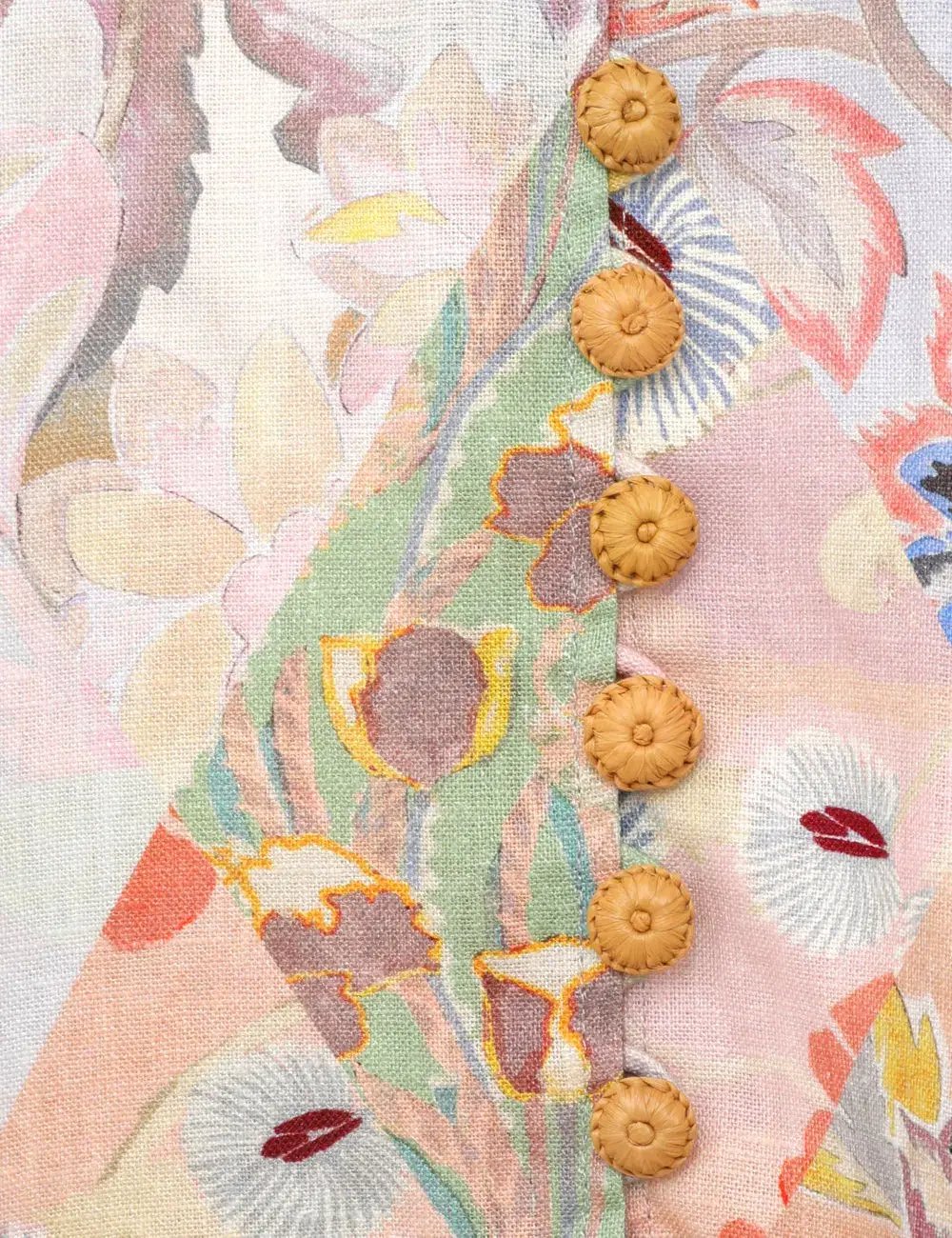Zimmermann Illustration Belted Mini Dress in Multi Floral Diamond Size 1 / AU 10 photo 7