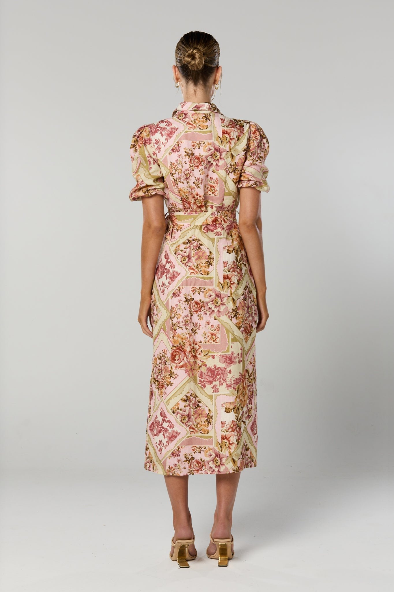 WINONA VAUGHN BELTED MIDI DRESS - PRINT photo 4
