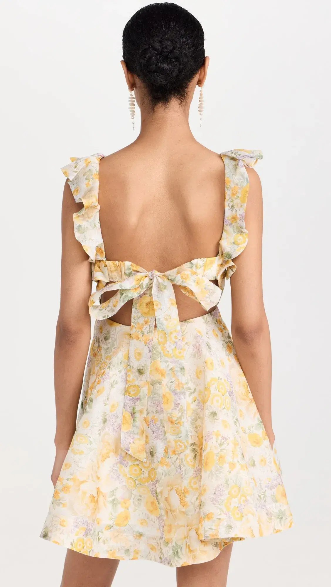 Zimmermann Harmony Frilled Mini Dress Citrus Garden Print Size 1 (6)6 photo 3