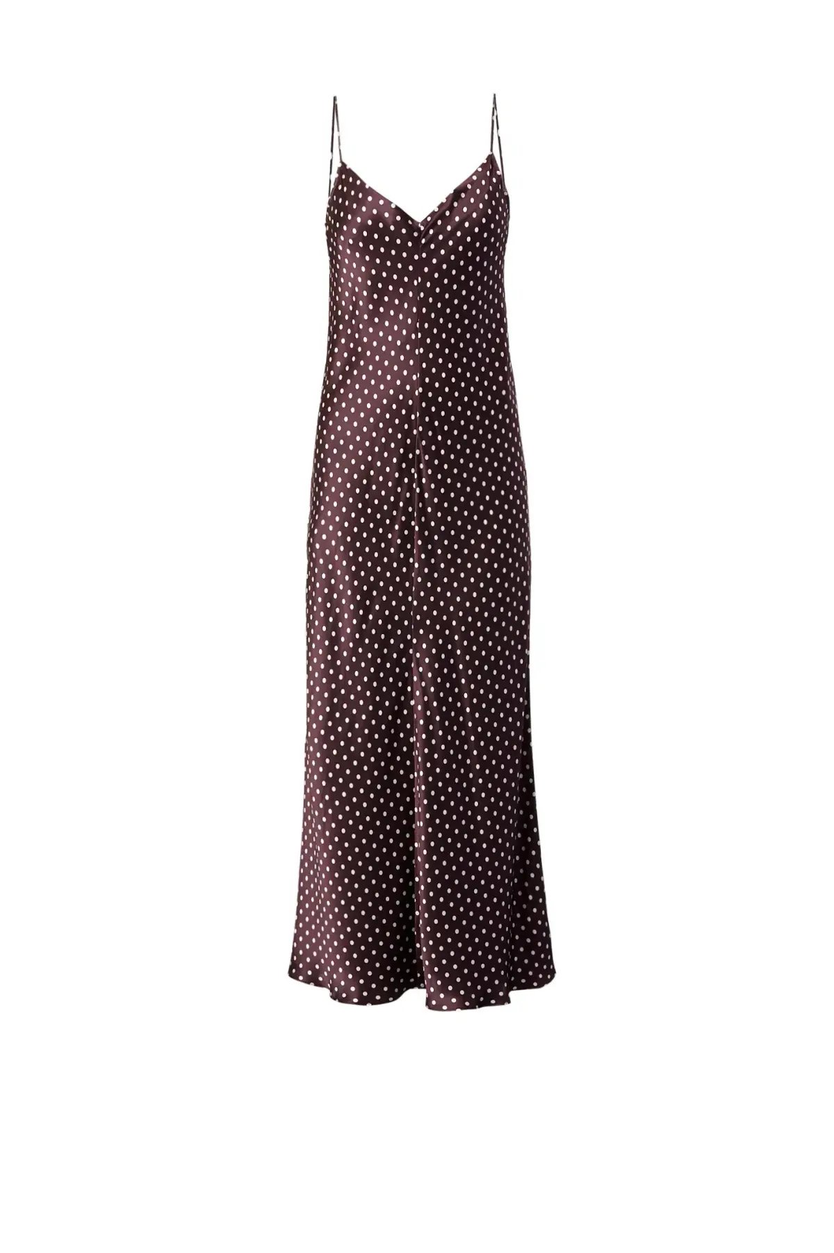 Scanlan Theodore Silk Bias Dot Dress Burgundy Size 12 photo 3
