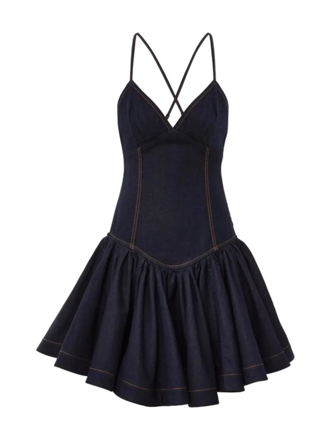 Zimmermann Crush Denim Mini Dress Night Sky Size 0 / AU 8 photo 4