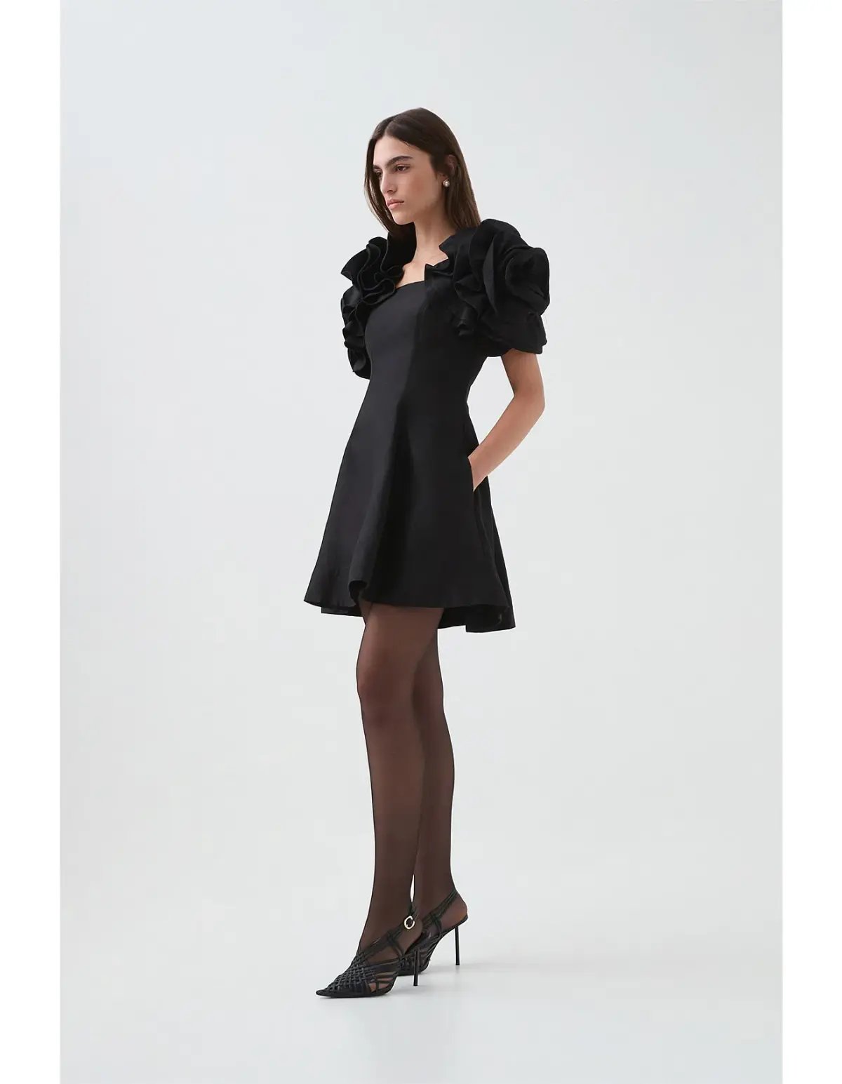 Aje Twyla Mini Dress Black Size 14 photo 2
