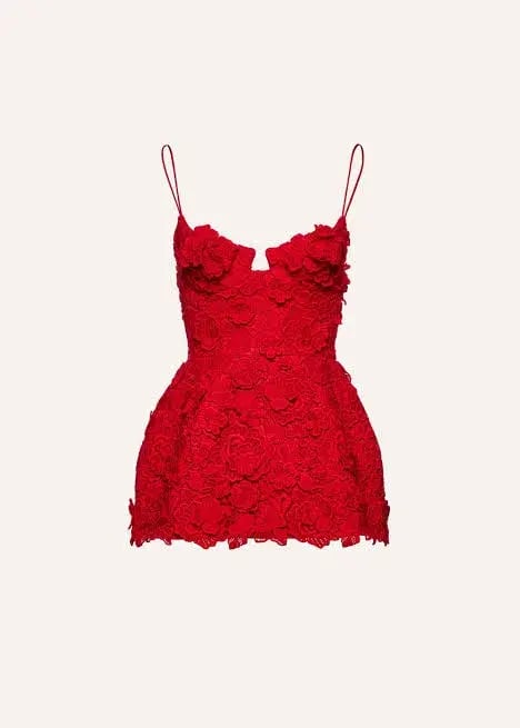 Magda Butrym Roses Dress Red Size AU 6 photo 4