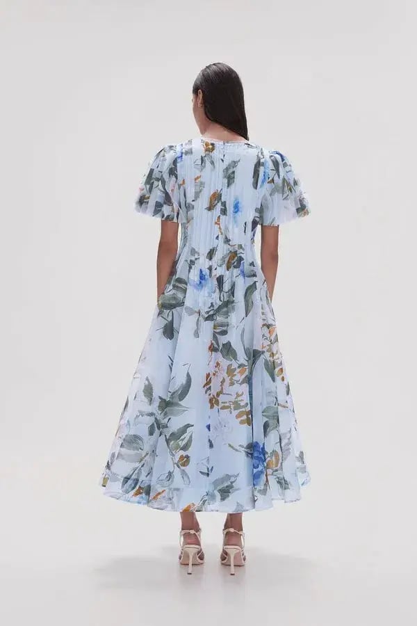 Aje Nova Pleated Midi Dress in Divine Orchid Size AU 14 photo 4