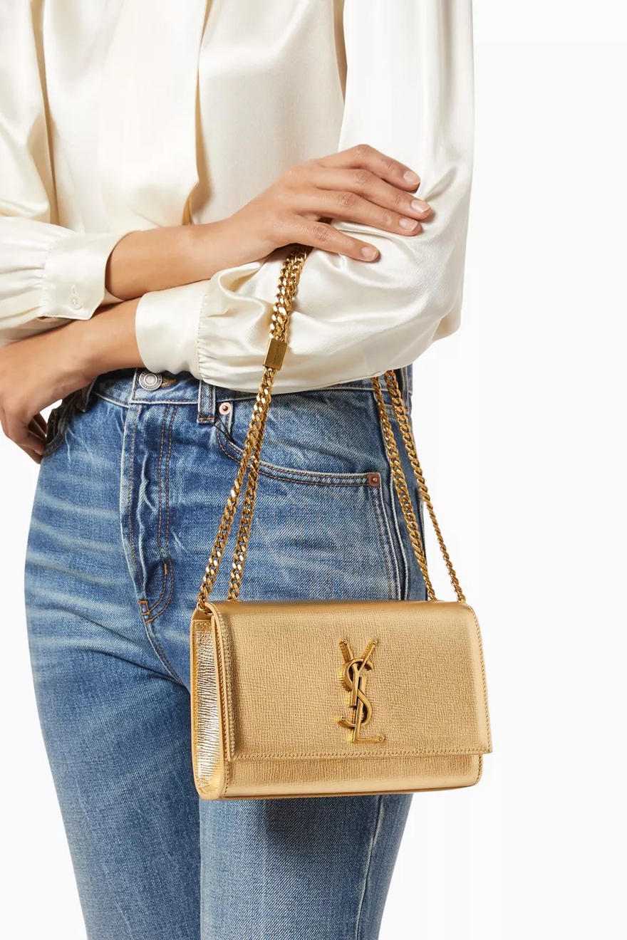 Saint Laurent Kate Handbag - Gold photo 4