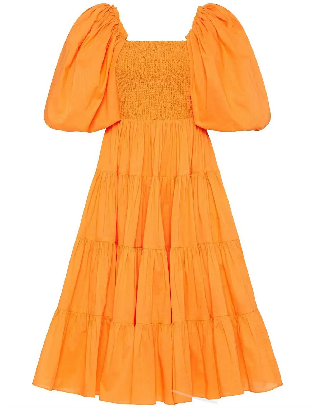 Aje Cherished Midi Dress in Marigold Size 8 photo 4
