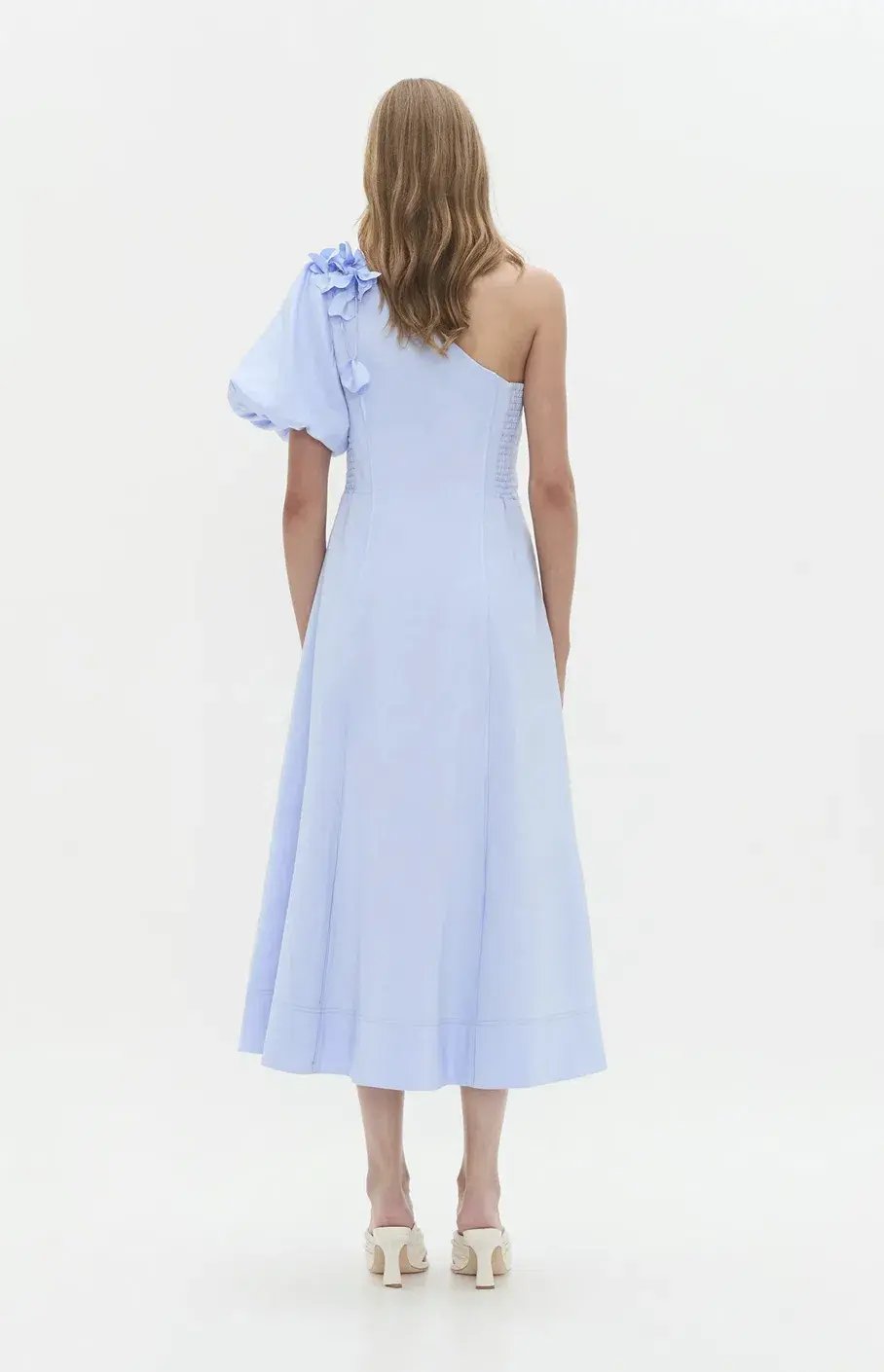 Aje Camille Midi Dress Pale Blue Size AU 10 photo 2