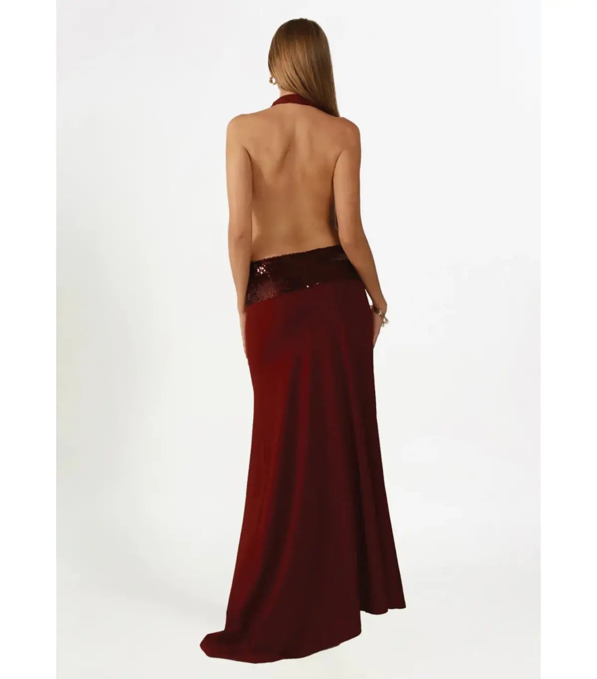 Ance Gria Adele Maxi Gown in Wine Size AU 8 photo 3