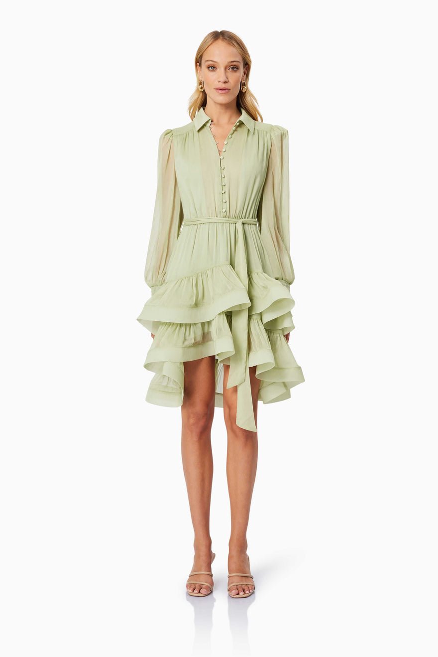 Elliatt Poppy Mini Day Dress - Pistachio photo 4